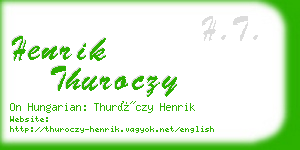 henrik thuroczy business card